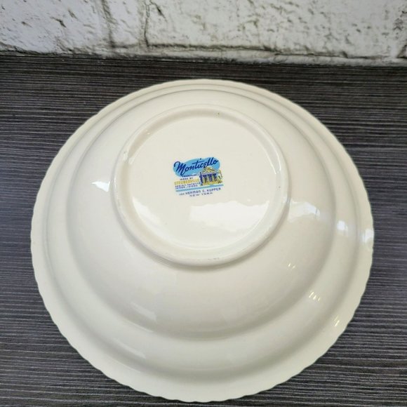 Vintage Monticello Steubenville 8 3/4" Serving Bowl, Dogwood Floral Pattern - Picture 5 of 10